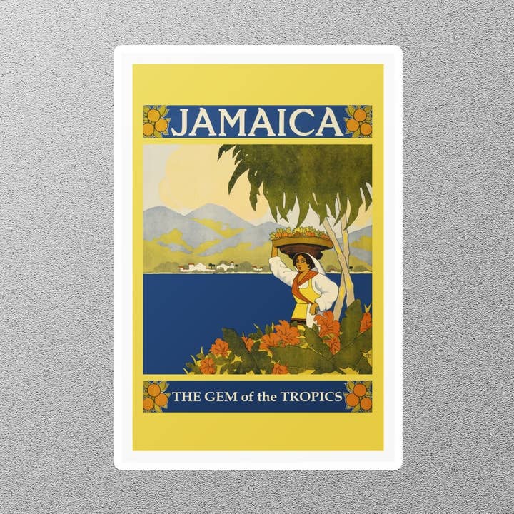 GraffMerch.com - Wholesale Sticker - Vintage Jamaica Travel Sticker0