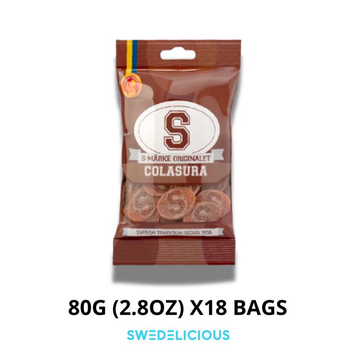 S-Mark Sour Cola - Caramelle Svedesi per la vendita all'ingrosso da parte di Swedelicious - Swedish Candy