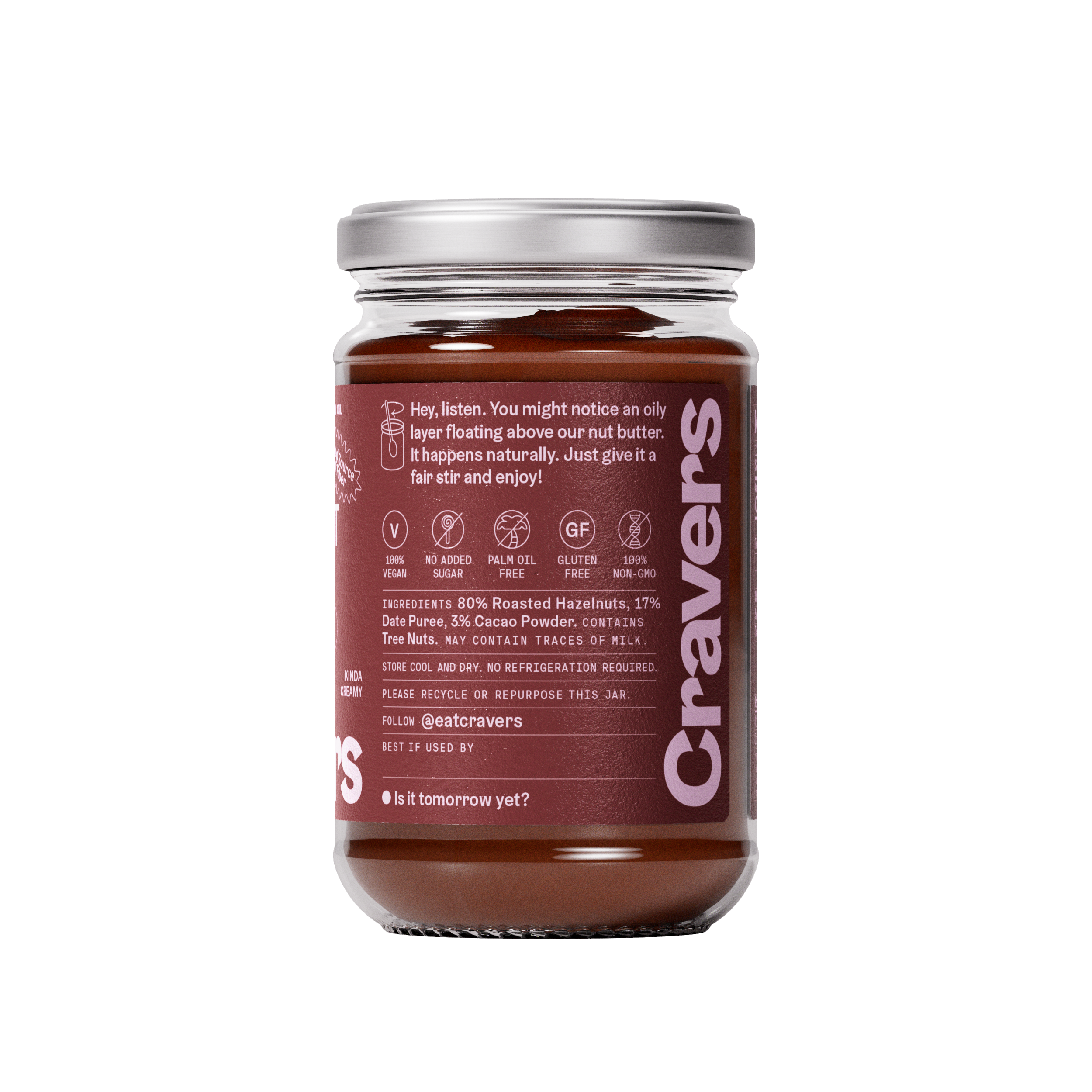 CRAVERS - Wholesale Nut Butter - CRAVERS Cacao Hazelnut Spread – Vegan, Palm Oil Free7