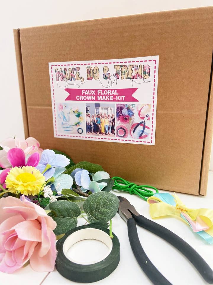 Hen Party Activity- Faux Flower Crown DIY Craft Kit for wholesale by Make, Do & Trend