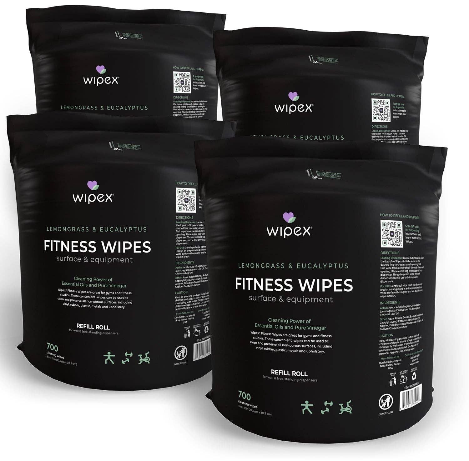 Wipex - Vente Lingettes de nettoyage multi-usage - Wipex lingettes naturelles pour équipements de fitness, rouleau de recharge 700 unités en vrac6