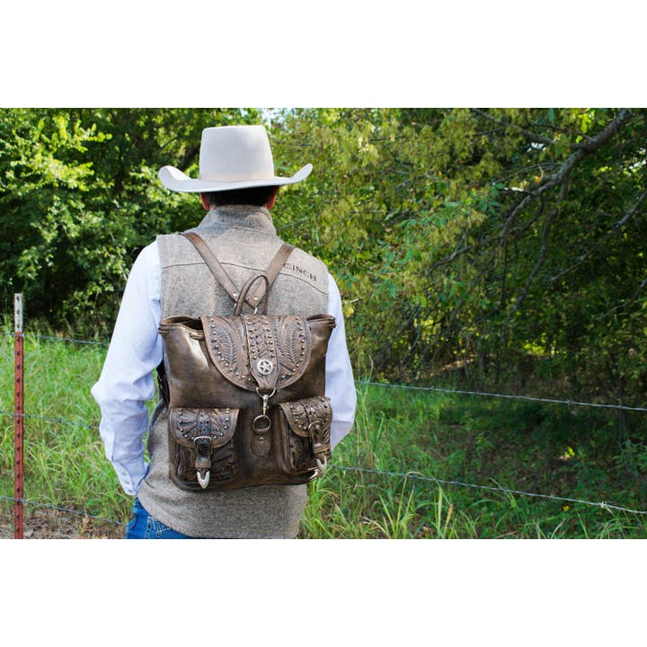 American West - Venta al por mayor Mochila - Unisex - Mochila Clásica de Viaje con Cordón y Bolsillo Frontal9