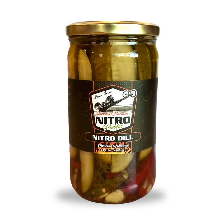 Nitro Dill Pickles for wholesale by Stormin Normin's Nitro Pickles, Inc.