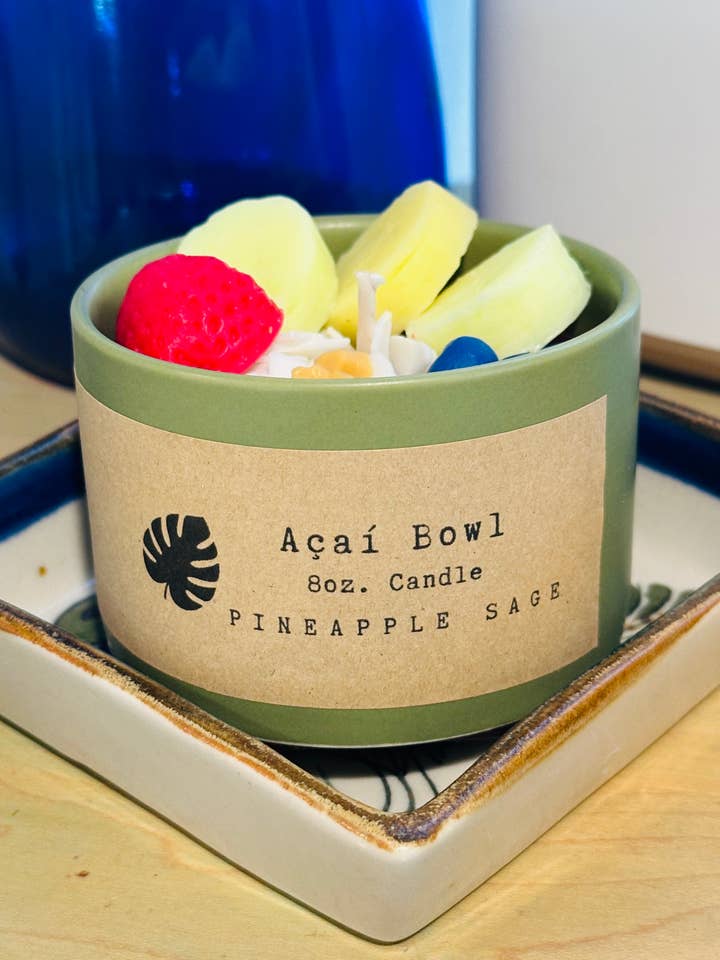 Acai Bowl Candle ~ 8 oz. ~ Wellness - Handmade for wholesale by Martini Candle Co.