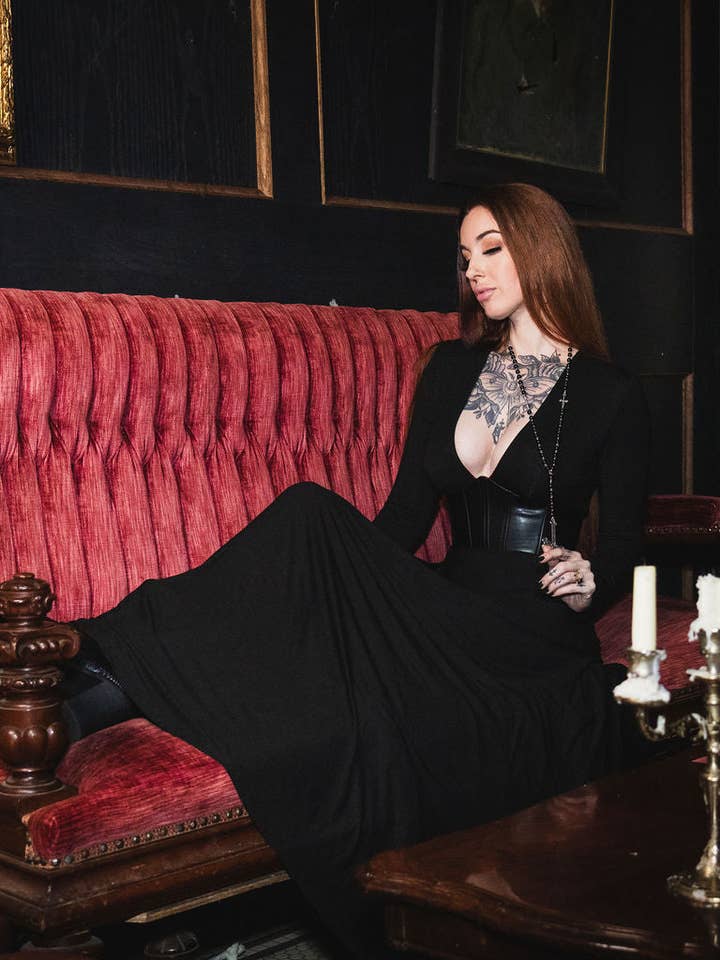 Witchwood Bags - Wholesale Dress – Women's - Blair - Jersey Maxi Dress w/ Corset Waist -READY TO SHIP4