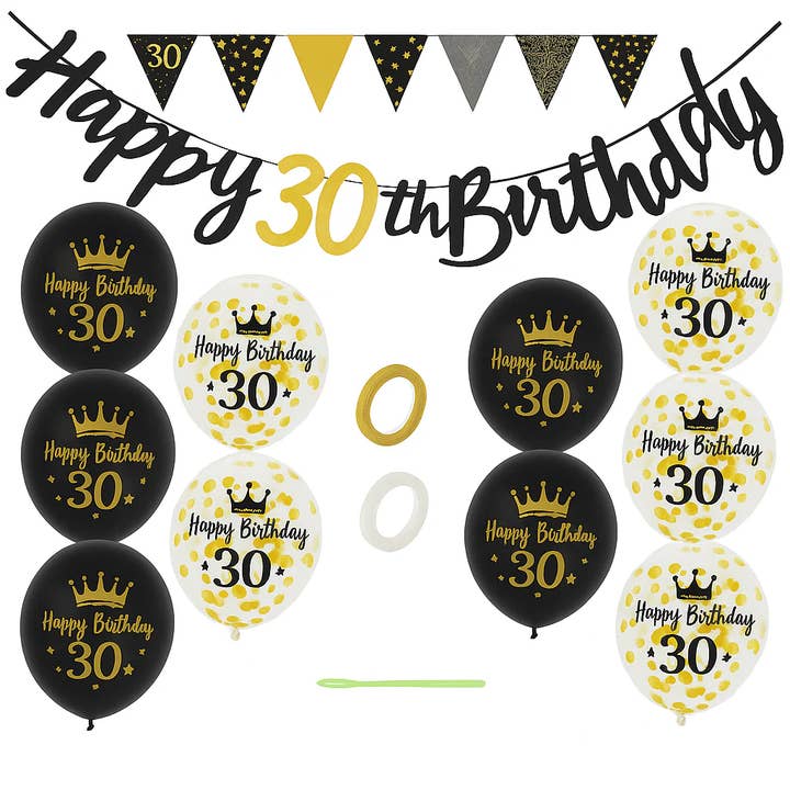Generise 30th Birthday Decoration Set for wholesale by My Wholesale Warehouse