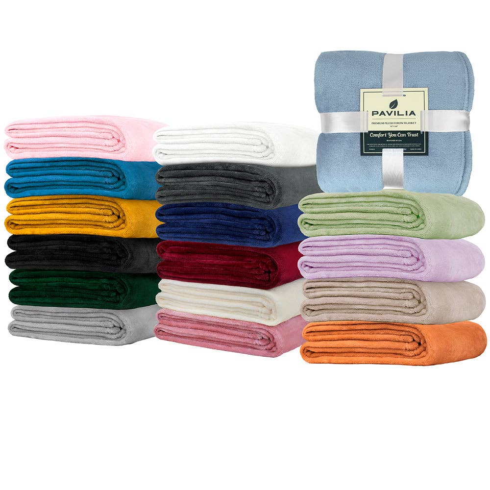 Pavilia - Wholesale Throw Blanket - Classic Fleece Throw Blanket117