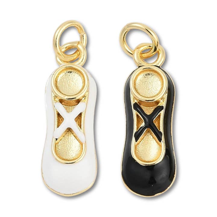 Ballet Shoe Gold Charm for wholesale by Love, Paige Designs