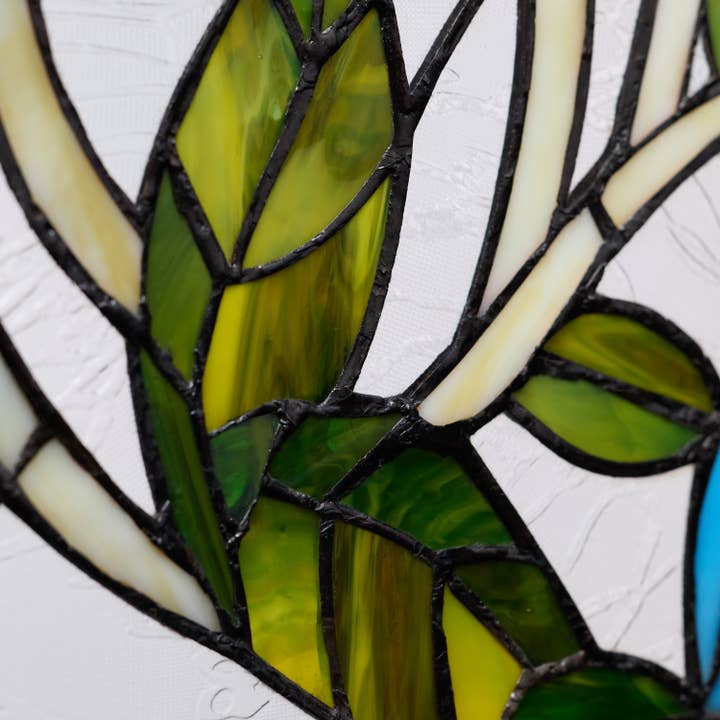 River of Goods - Wholesale Suncatcher - 24"W Floral Vine Tiffany-Style Stained Glass Window Panel12