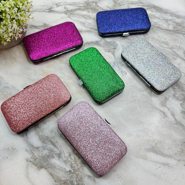 Manicure Nail Case & Set - Glitter #2 for wholesale by Hive Supply