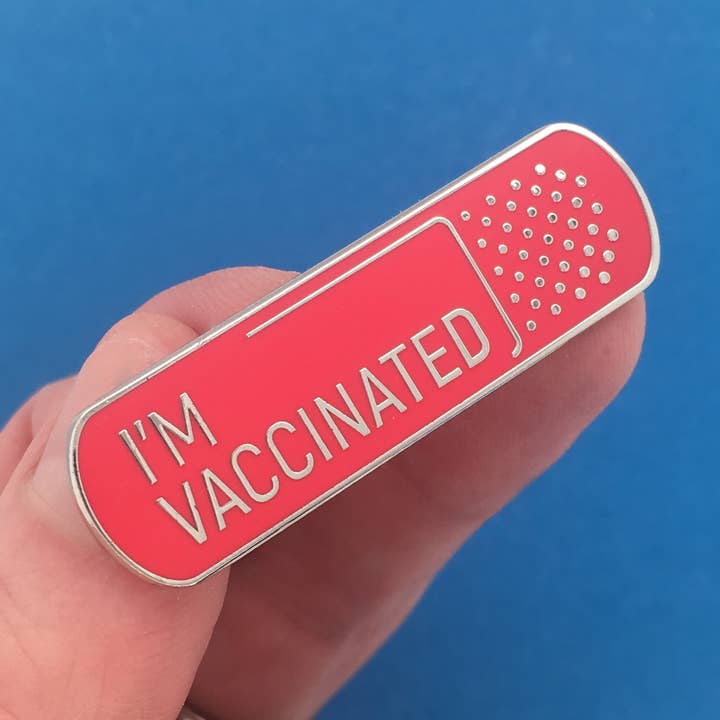 I'm Vaccinated - Bandage Pin for wholesale by Dissent Pins