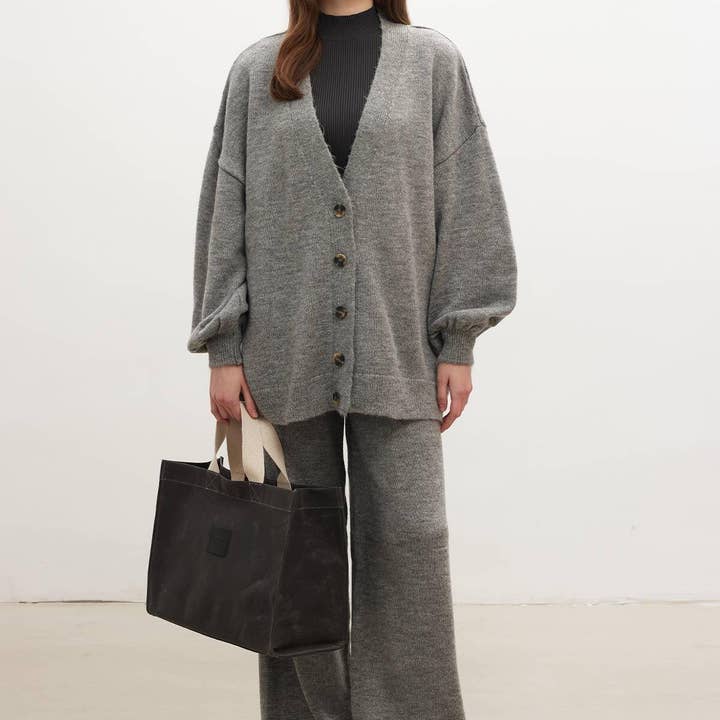 Faded Effect Large Canvas Bag Black for wholesale on Faire3