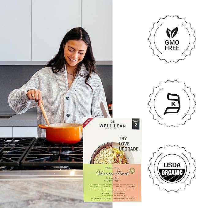 Well Lean LLC - Wholesale Pasta - Well Lean Organic Konjac Noodles & Rice - 2-Pack, Low Carb5