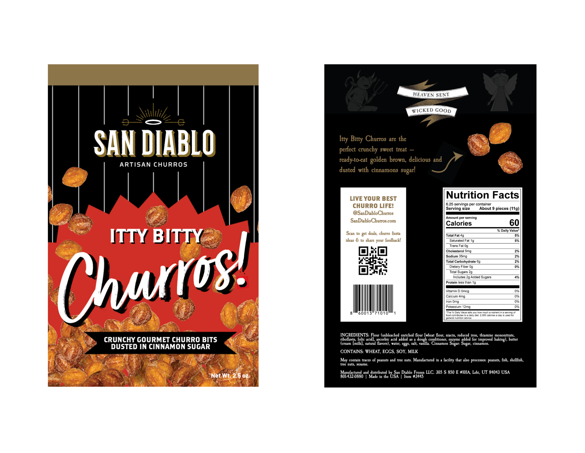 San Diablo Artisan Churros - Wholesale Chips - Itty Bitty Churros — Snack (2.5 oz) size bag4