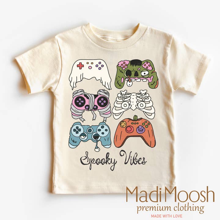 T-shirt Jeu Vidéo Ambiance Halloween - Spooky Vibes pour la vente par Madi Moosh