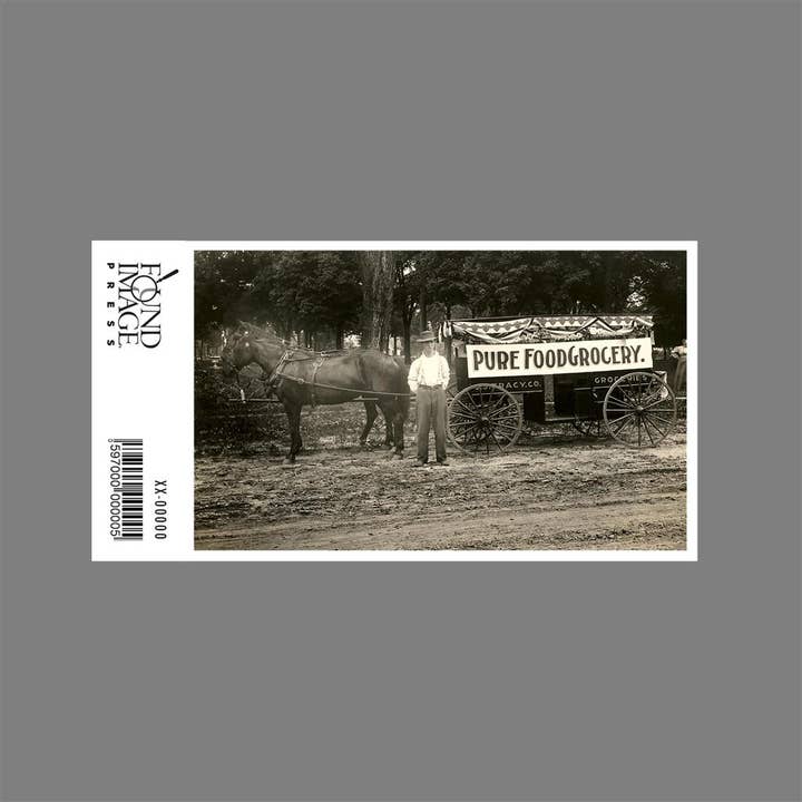 Found Image Press - Wholesale Sticker - Sticker FO-299 Pure Food Grocery Wagon1