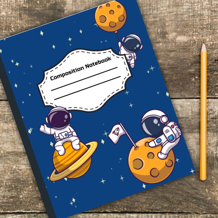 Astronaut Think Big Composition Notebook (customizable) for wholesale by Needful Things