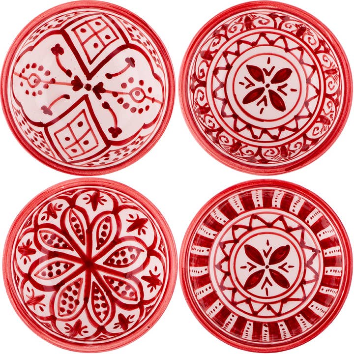 atelierBOEMIA - Wholesale Decorative Plate/Dish/Bowl - Safi Ceramic Tapas Bowls - Set of 4 Patterns5