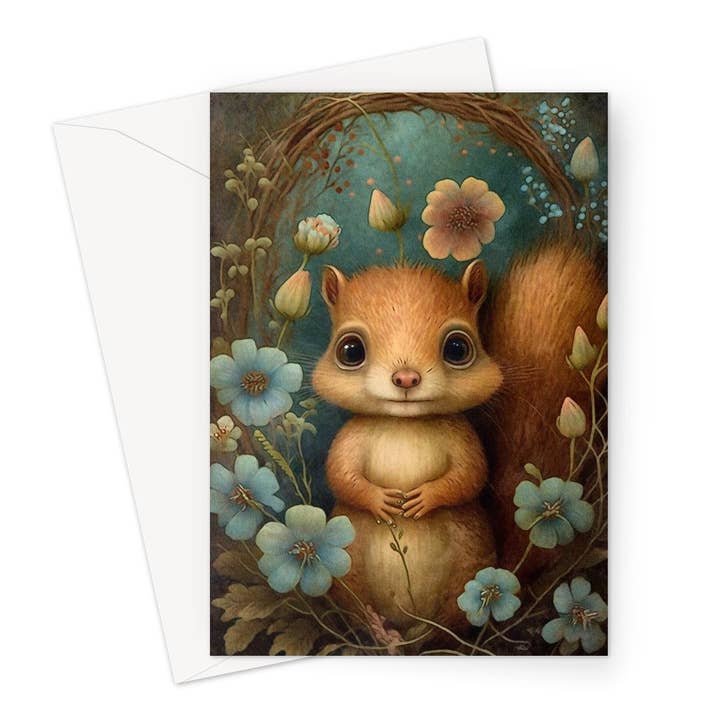 Red egern lykønskningskort for engroshandel hos Wild And Arty