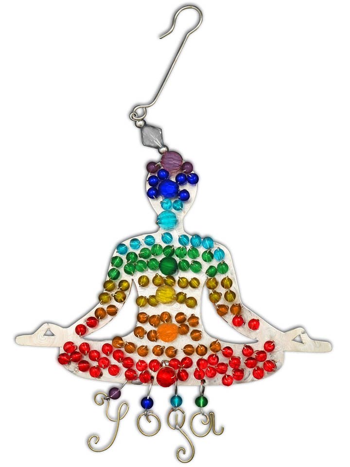 Peaceful Yoga Ornament for wholesale by Pilgrim Imports