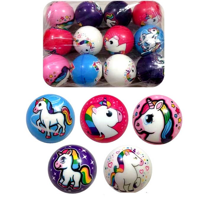 Unicorn 2.75 Inch Bouncy Ball for wholesale by Empire Discount