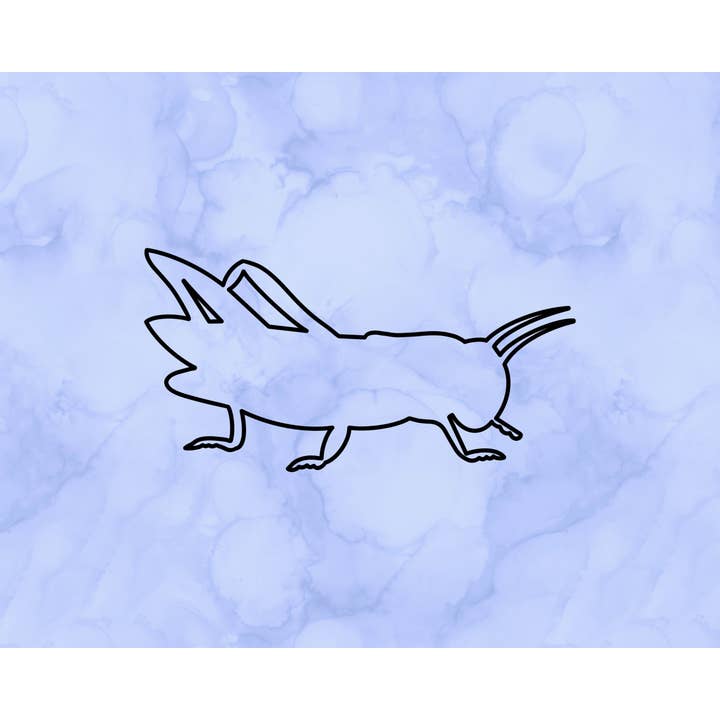 Autocollant de contour de sauterelle (2 po) pour la vente par Sticking with You