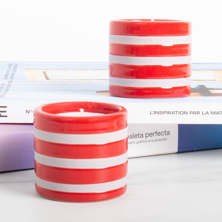 CONJUNTO DE 2 SUPORTES DE VELAS CERÂMICOS TROPICAIS HF por atacado de Helio Ferretti