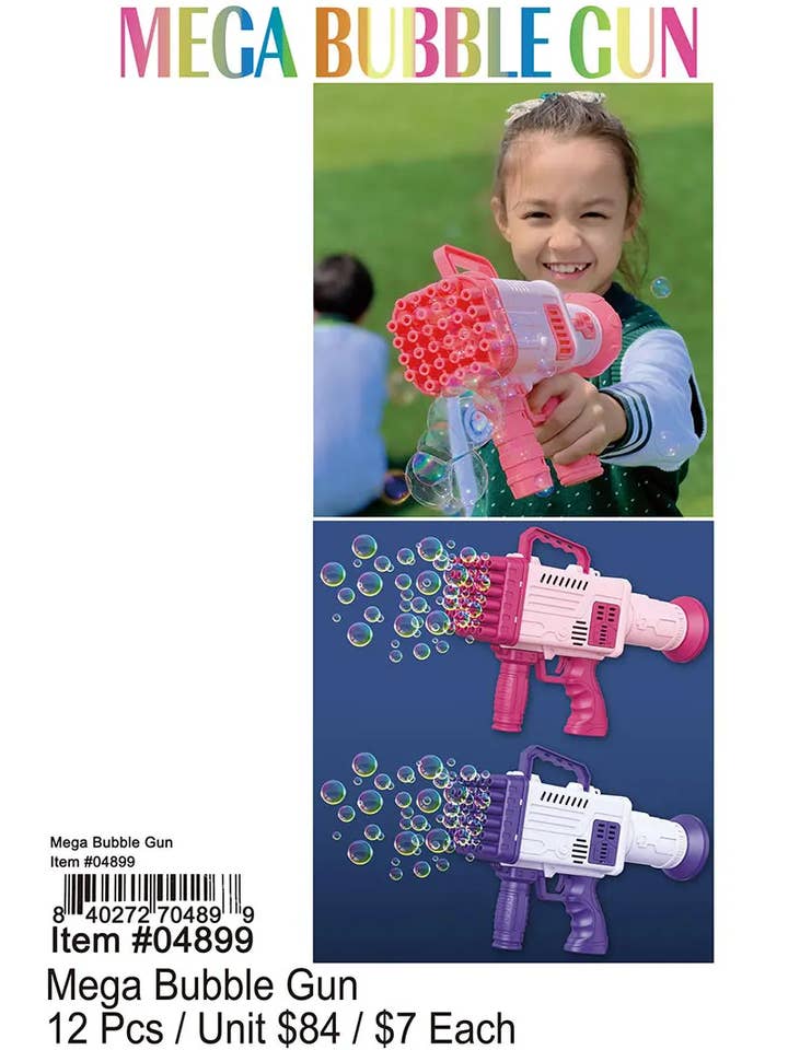 Mega Bubble Gun . for wholesale by Puka Creations