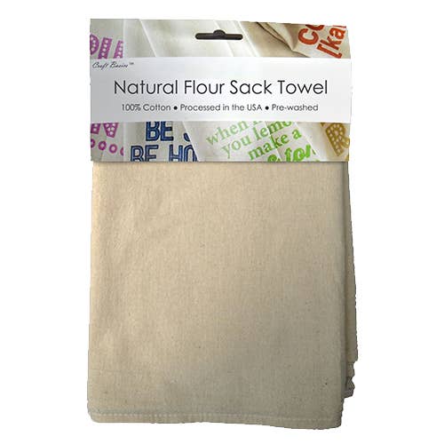 Cotton Creations - Wholesale Tea Towel - Natural Flour Sack Towel 18 x 22: Packs