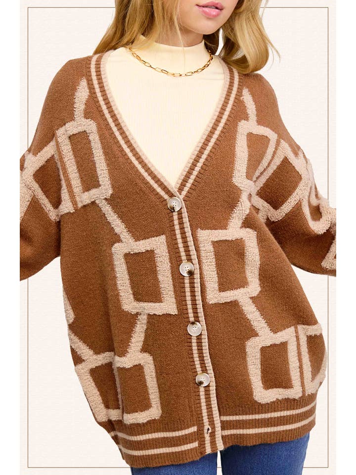 La Miel - Wholesale Cardigan - Women's - HCC2177-Loose Fit Drop Shoulder Cozy Knit Cardigan24