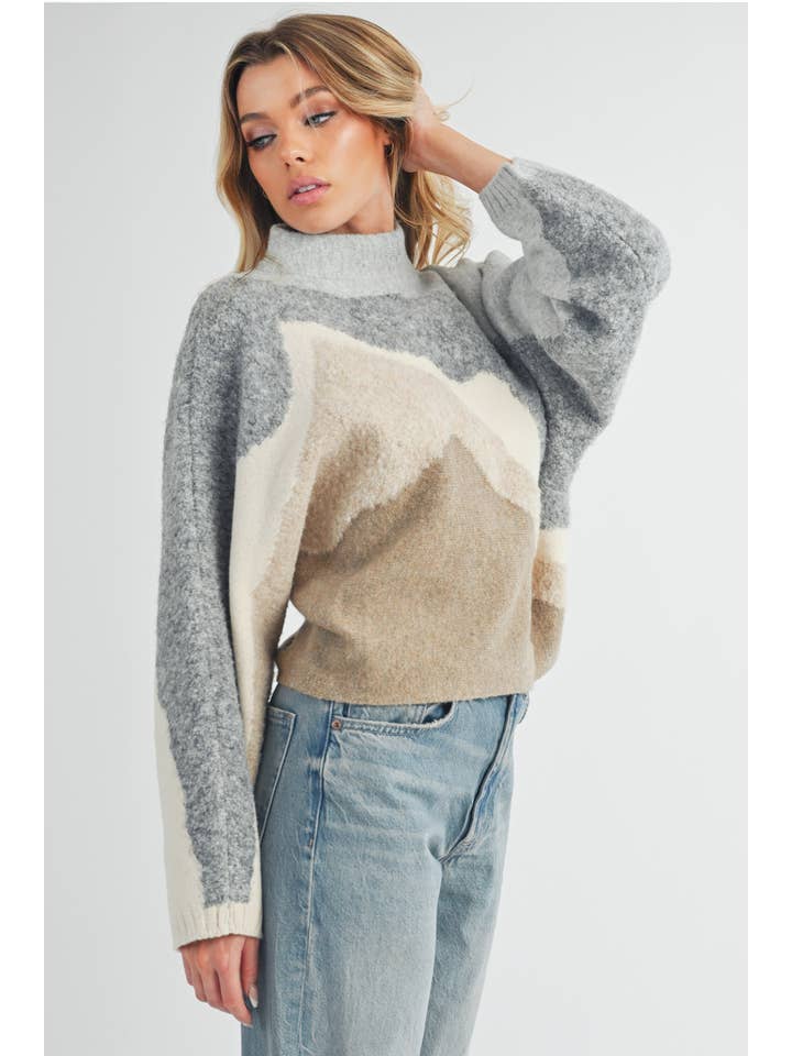 Gray Tan 3181EK Sweater 1 for wholesale on Faire