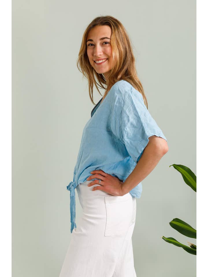 LÉA & LUC - Wholesale Button Down Shirt - Women's - 100% Linen Blouse REF. 25071