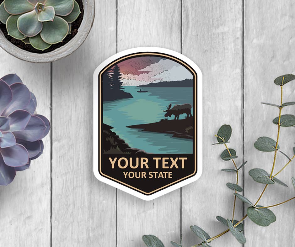 Expression Design Co - Vente Autocollant - Autocollant en vinyle de l'État du parc d'État de Custom City Lake