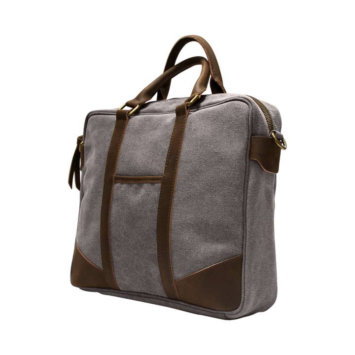 ZEDE PARIS - Wholesale Laptop Bag - Unisex - ARTS-ET-METIERS - Canvas and leather laptop bag50