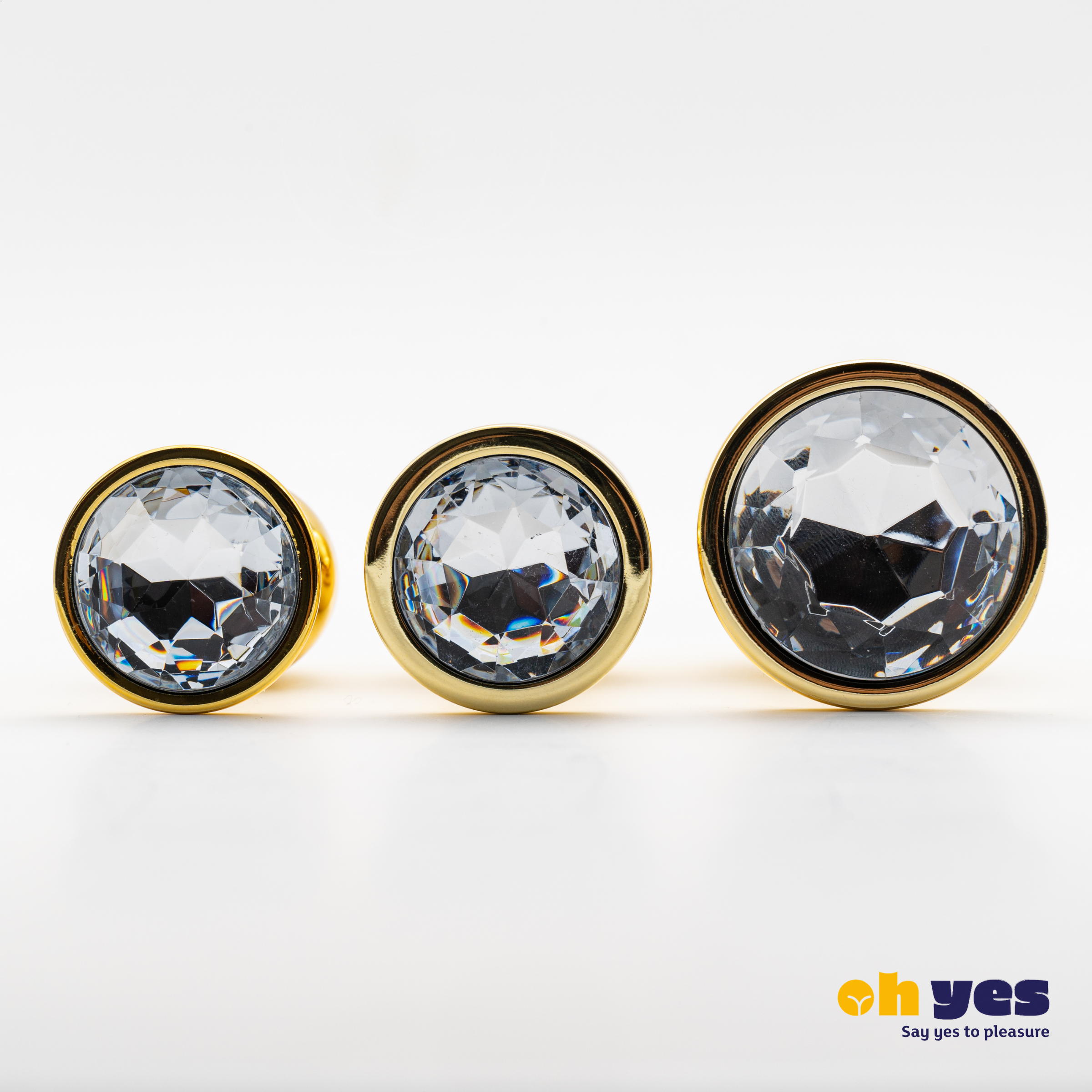 ohyes - Vente Sex toys - Ensemble de plug anal en métal doré6