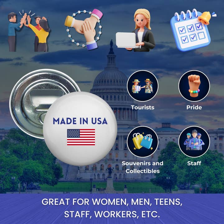 Worldwide Souvenirs - Wholesale Bottle/Wine Opener - Bottle Opener-Magnet - State Flag Massachusetts - USA7