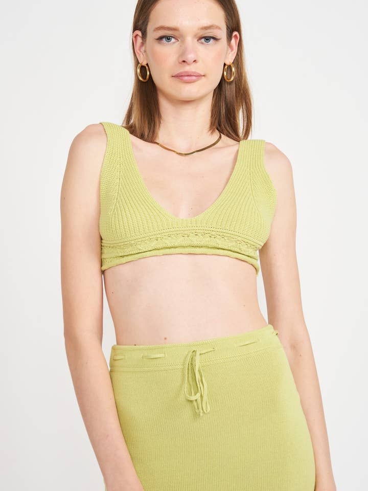 SCOOP NECK CROCHET CROP TOP for wholesale by Emory Park