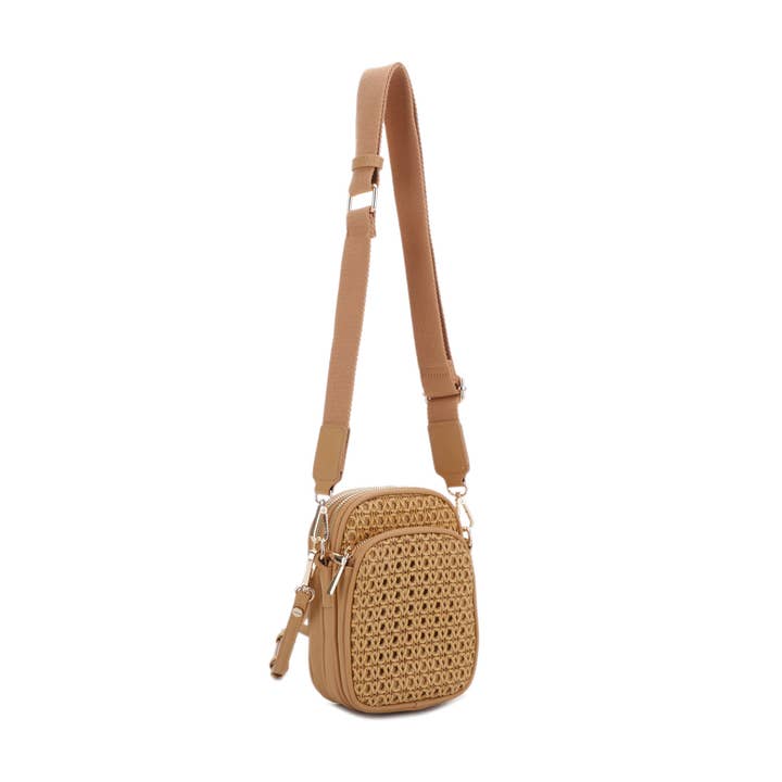 MALI + LILI - Wholesale Crossbody Bag - Women's - Josie Rattan Double Crossbody