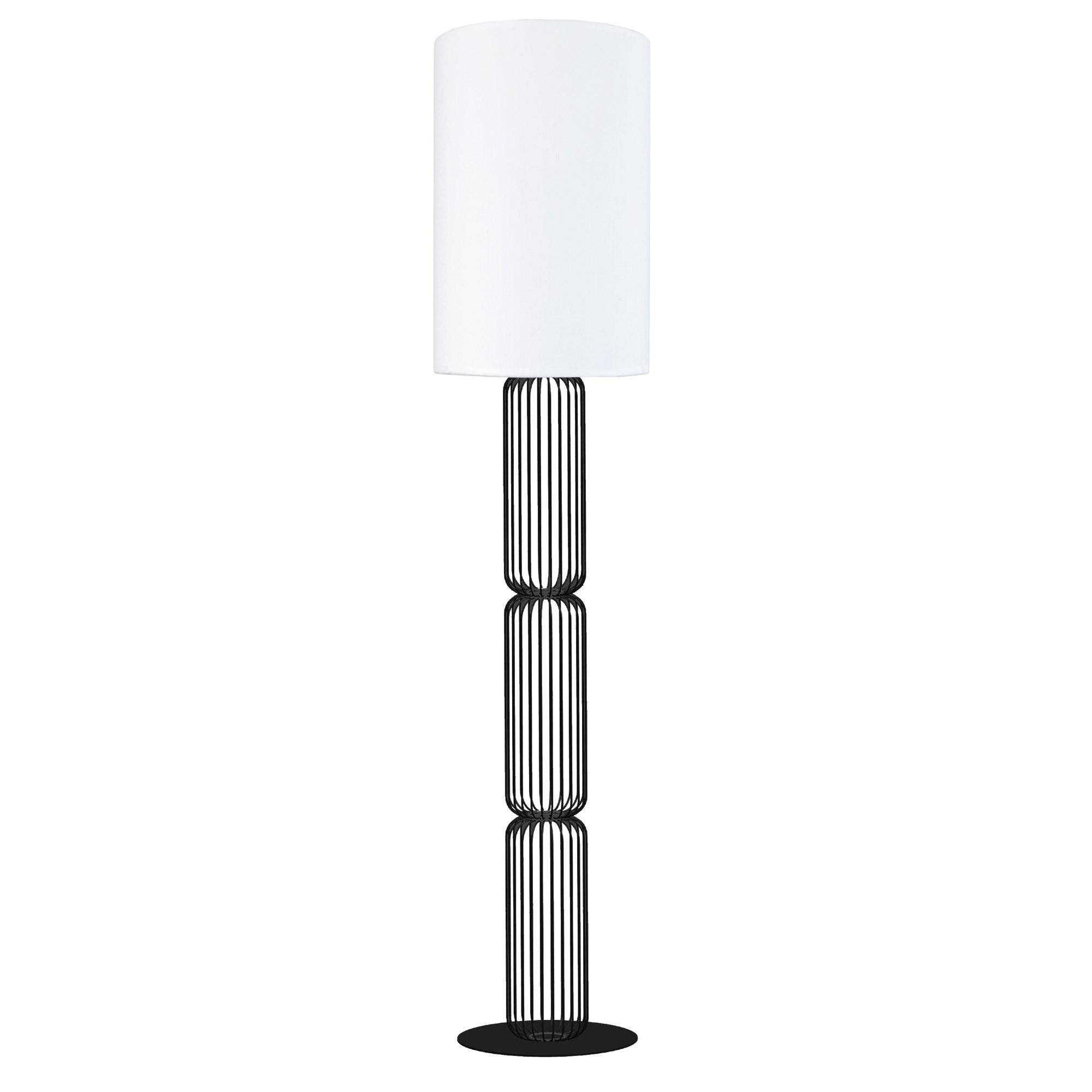 Tosel Shop - Wholesale Accent/Desk Lamp - LISBURNE - Black Metal Column Floor Lamp0