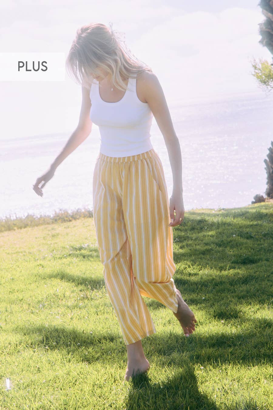 Oddi - Wholesale Pants - Women's - Plus Striped Relaxed Pants3