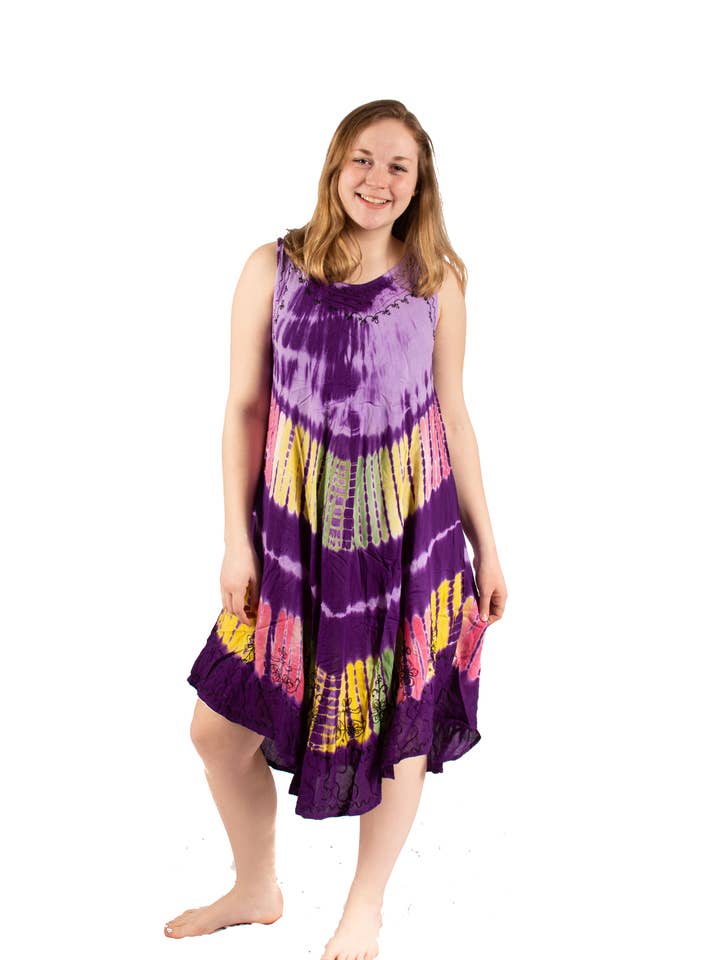 Magic Touch Corp - Wholesale Dress - Women's - Tie Dye Umbrella Dress