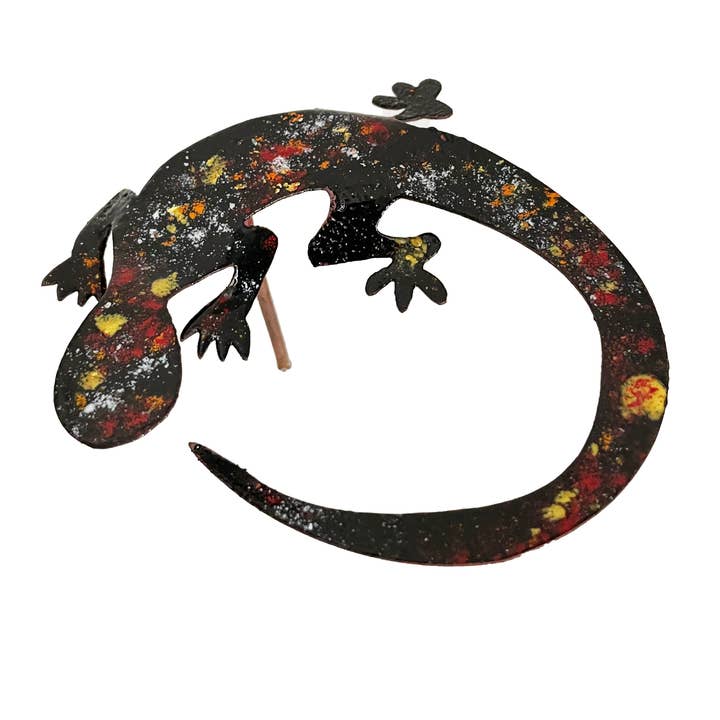 Clever Goods by Annabelle Noel Designs - Wholesale Outdoor Ornament/Decor - Copper Enamel Gecko Garden Decor Assortment