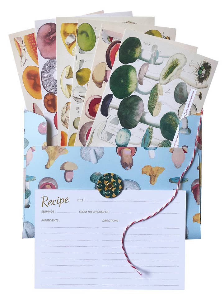 Cartes de recettes de champignons pour la vente par Artistry Cards