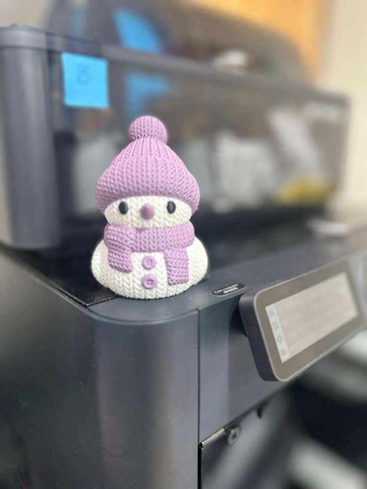 3D Printed Knitted Snowman, Collectible, Handmade Decor for wholesale by Upstate Design Decor