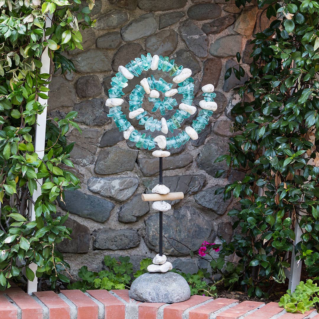 Garden Age Supply - Wholesale Outdoor Ornament/Decor - Glass Spiral Garden Stand1