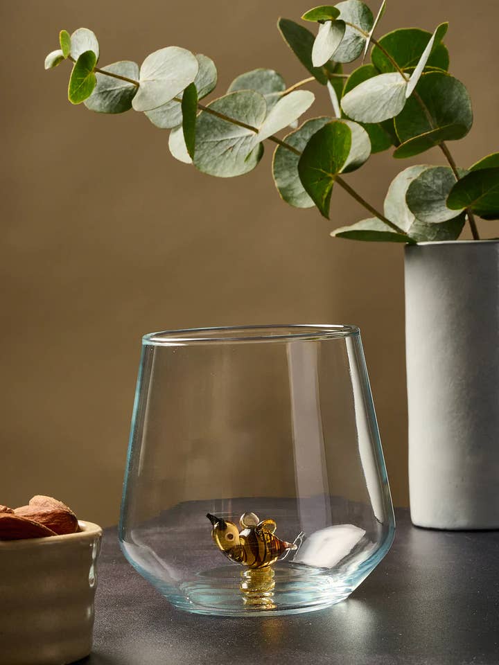 Handmade Murano Glass with Bee animal for Water Whisky Wine for wholesale by Glamuran Berlin
