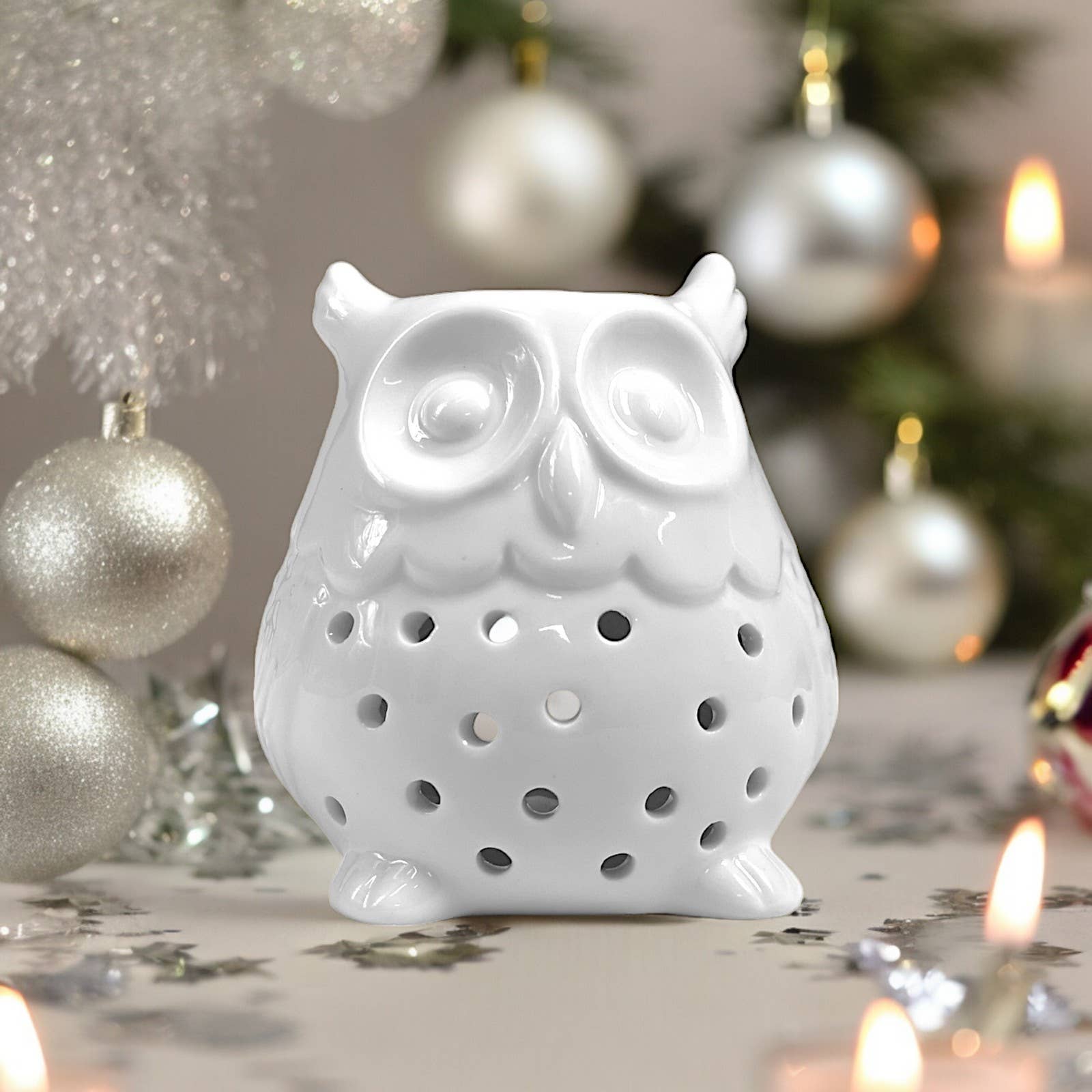 Zen'Arôme - Wholesale Fragrance Warmer - Ceramic Owl Fragrance Burner - Compatible with Melts4