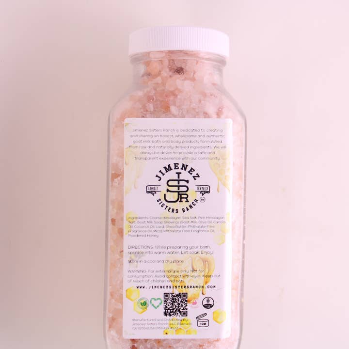 Jimenez Sisters Ranch - Wholesale Bath Soak/Milk - Sweet Honey Almond Goat Milk Bath Soak1