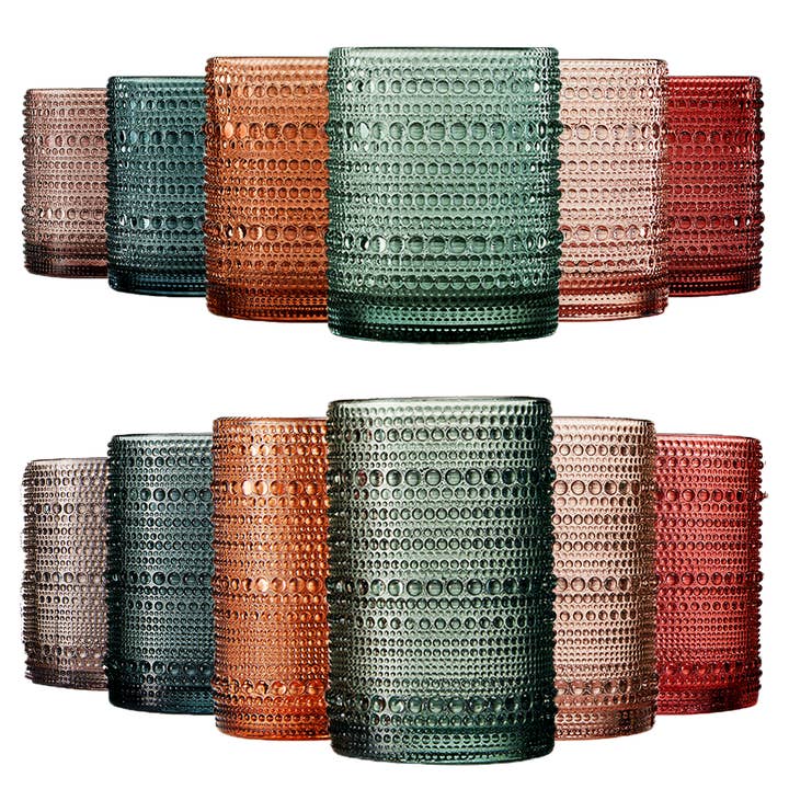 12 Hobnail Drinking Glasses Pastel Colored Beaded Set and other Purchase Wholesale drinking glass. Free Returns & Net 60 Terms on Faire trending on Faire.