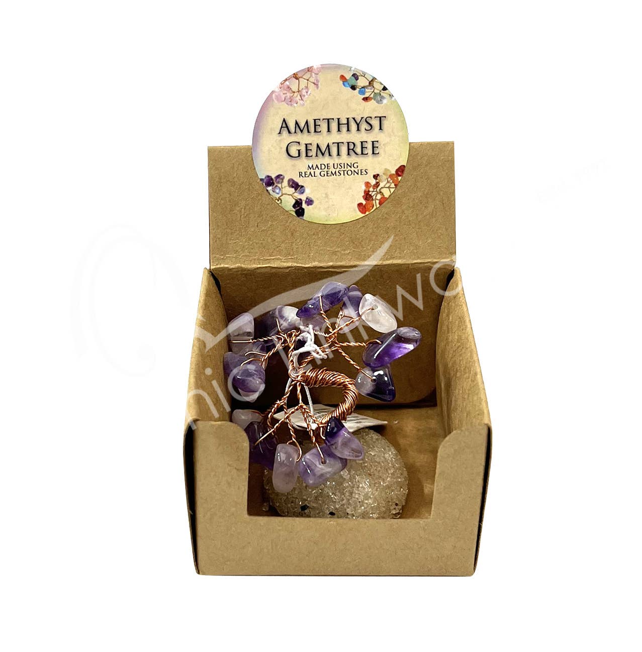 Oceanic Linkways Inc – Pedra/cristal espiritual por atacado – (CONJUNTO DE 32) ÁRVORE DE GEMAS 9-10 CM - EM BASE DE PEDRA EM EXPOSITOR POP-UP3